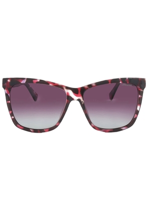 Polaroid Core Polarized Burgundy Gradient Cat Eye Ladies Sunglasses PLD 4078/S/X 0YDC/JR 56