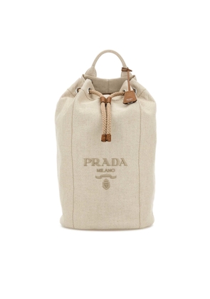 Prada Sand Canvas Backpack