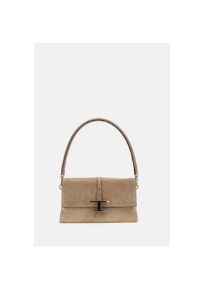 Tod'S T Timeless Suede Flap Bag