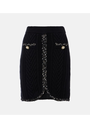 Rebecca Vallance Jemma knitted cotton miniskirt