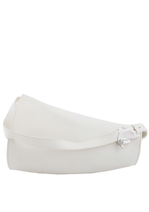 Burberry Large Leather Horn Bag in Almond