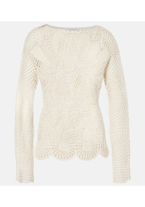 Gabriela Hearst Caps crochet wool and cashmere top