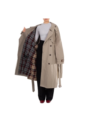 Balenciaga Ladies Beige Double Sleeve Trench Coat, Brand Size XX-Small