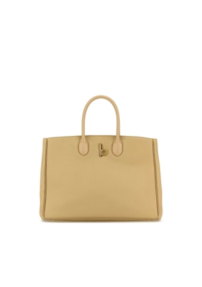 Burberry Sand Leather Medium Rocking Horse Handbag