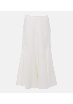 Gabriela Hearst Amy linen, wool and silk midi skirt