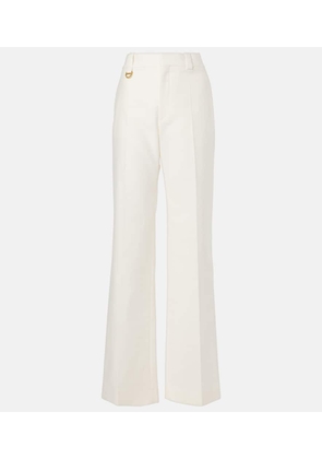 Chloe High-rise cotton straight pants