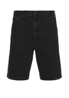 Carhartt WIP Single Knee Short in Stone Washed Black - Black. Size 28 (also in 30, 32, 36).
