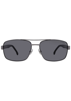 Carrera Grey Rectangular Mens Sunglasses CARRERA 8063/S 0KJ1/IR 61