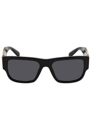 Versace Dark Gray Rectangular Mens Sunglasses VE4406 GB1/87 56