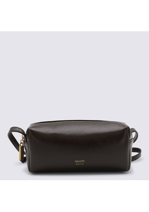 Khaite Dark Brown Leather Crossbody Bag