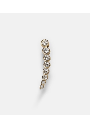Sophie Bille Brahe Croissant De Lune 18kt gold single earring with diamonds
