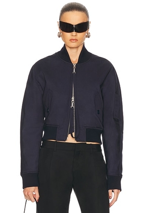 Courreges Scuba Bomber Jacket in Navy - Navy. Size L (also in M, XS).