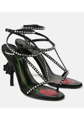 Magda Butrym Crystal-embellished satin sandals