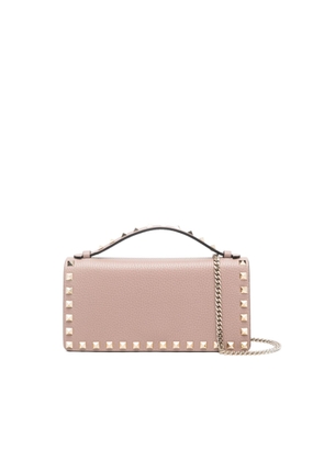 Valentino Garavani Rockstud Leather Wallet On Chain