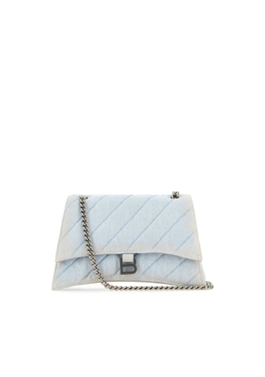 Balenciaga Light-blue Denim Crush M Shoulder Bag