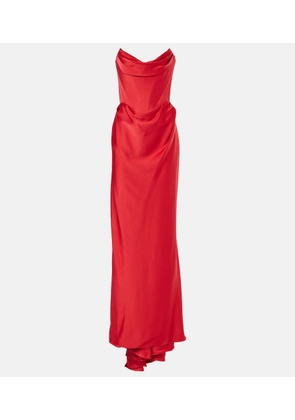 Vivienne Westwood Off-shoulder satin gown