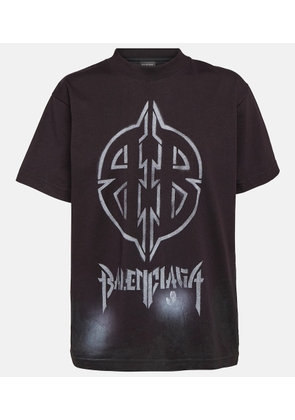 Balenciaga Metal BB oversized cotton jersey T-shirt