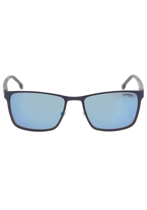 Carrera Grey Blue Mirror Rectangular Mens Sunglasses CARRERA 8046/S 0PJP/XT 54