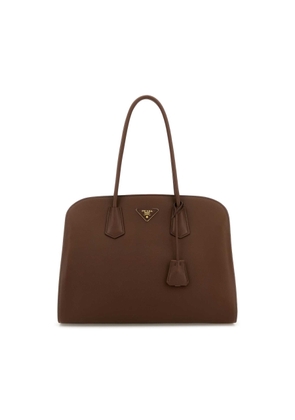 Prada Chocolate Leather Shopping Bag
