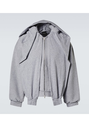Balenciaga Incognito deconstructed cotton jersey hoodie