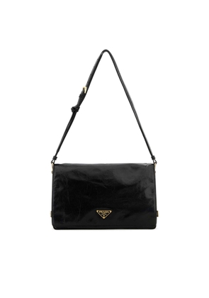 Prada Black Leather Medium Shoulder Bag