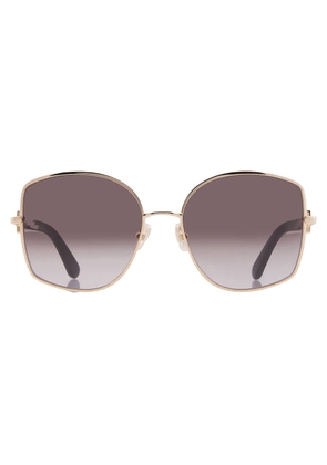 Ferragamo Blue Butterfly Ladies Sunglasses SF304SN 738 58