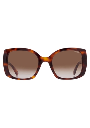 Moschino Brown Shaded Square Ladies Sunglasses MOS124/S 005L/HA 54