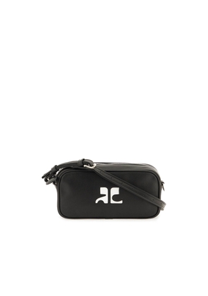Courrèges Baguette Camera Cuir Shoulder Bag In Black Leather