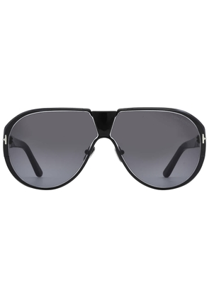 Tom Ford Vincenzo Smoke Gradient Pilot Mens Sunglasses FT1072 01B 64