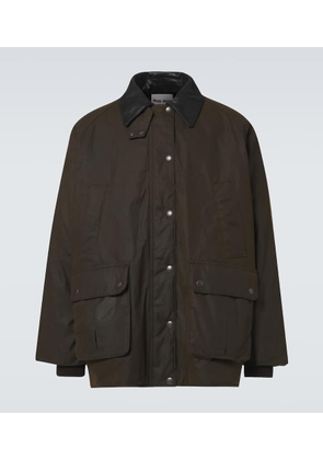 Miu Miu Leather-trimmed cotton canvas blouson