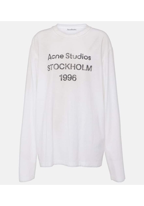 Acne Studios Logo oversized cotton-blend T-shirt