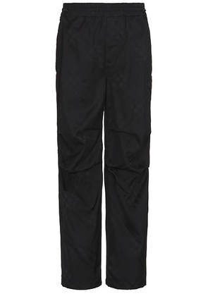 Burberry Check Nylon Cargo Trousers in Black IP Check - Black. Size M (also in S, XL/1X).