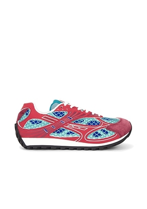 Bottega Veneta Orbit Sneaker in Turquoise & Cherry - Red,Teal. Size 36 (also in 37, 38, 40).