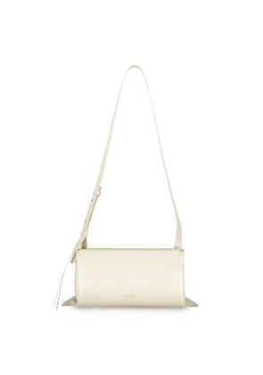 Jil Sander Ivory Leather Small Empire Shoulder Bag