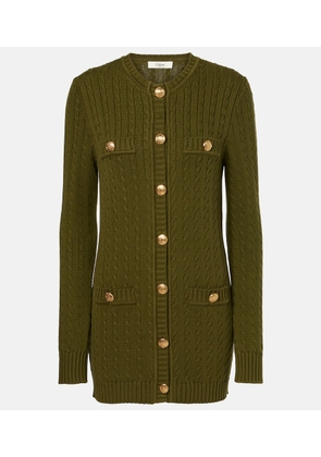 Chloe Cable-knit cotton cardigan