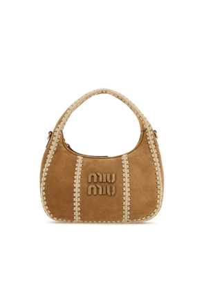 Miu Miu Beige Suede Handbag