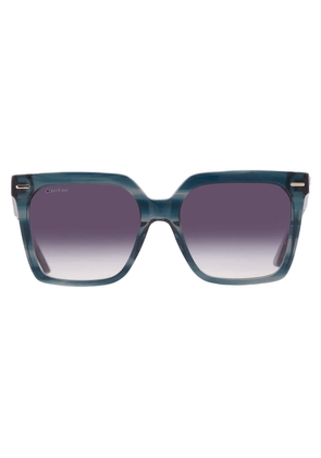 Calvin Klein Smoke Gradient Square Ladies Sunglasses CK22534S 431 55