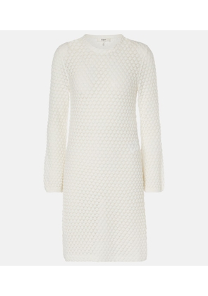 Chloe Waffle-knit cotton sweater dress