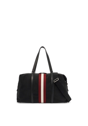 Bally Logo Patch Striped Travel Bag