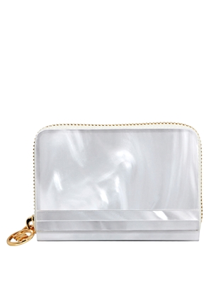 Michael Kors Barbara Marble Resin Coin Purse - Optic White