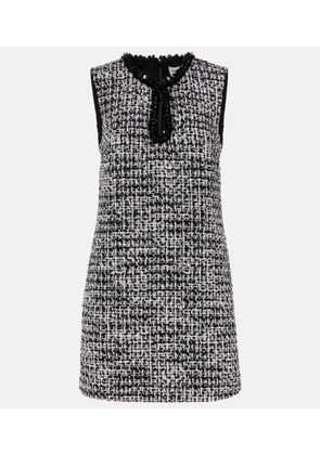Self-Portrait Embellished boucle minidress