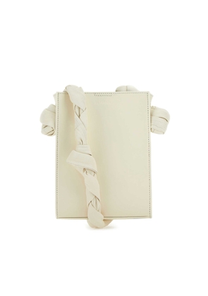 Jil Sander Ivory Leather Tangle Shoulder Bag