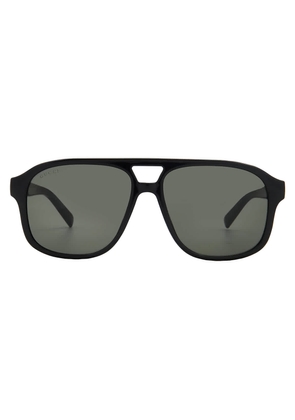 Gucci Grey Pilot Mens Sunglasses GG1856S 001 57