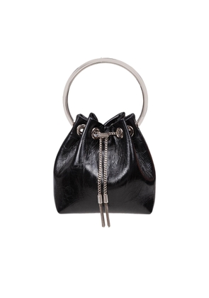 Jimmy Choo Bon Bon Tzz Patent Leather Bag Color Black