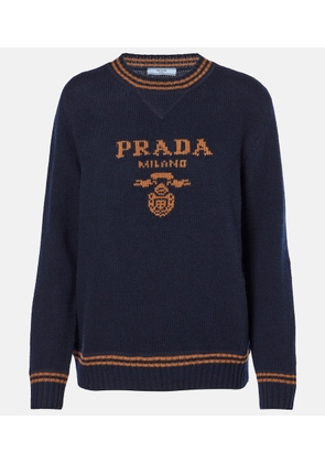 Prada Logo wool and cashmere sweater