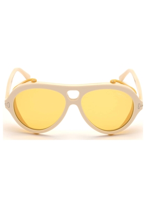 Tom Ford Neughman Amber Pilot Mens Sunglasses FT0882 25E 60
