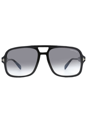 Tom Ford Falconer Smoke Gradient Navigator Mens Sunglasses FT0884 01B 60