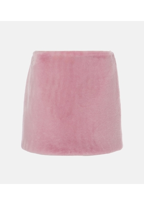 Prada Shearling miniskirt