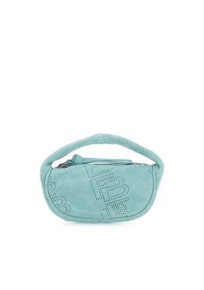 BY FAR Sea Green Suede Micro Cush Handbag