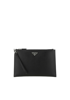 Prada Black Leather Clutch